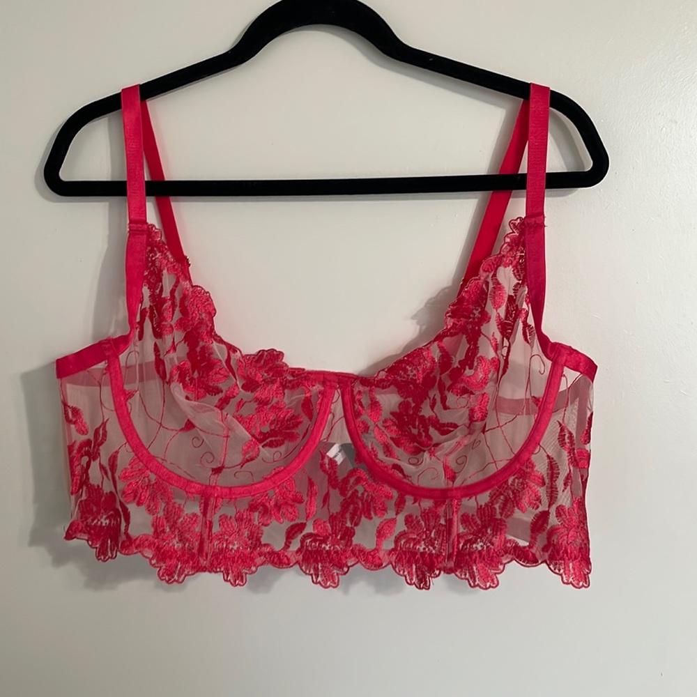 Mesh & Floral Longline Bralette